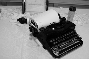 Vintage Typewriter as guest book